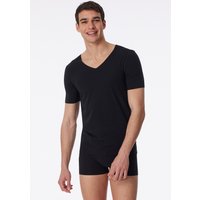 Shirt Interlock seamless kurzarm V-Ausschnitt schwarz - Laser Cut 5 von Schiesser