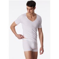 Shirt Interlock seamless kurzarm V-Ausschnitt weiß - Laser Cut 7 von Schiesser