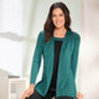 Shirt in 2-in-1 Optik Smaragd-Schwarz Grösse 54 smaragd/schwarz Gr. 54 Damen