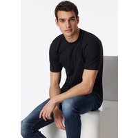 Shirt kurzarm Jersey 2er-Pack rundhals schwarz - American T-Shirt XXL von Schiesser