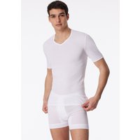 Shirt kurzarm V-Ausschnitt Feinripp weiß - Original Classics 5 von Schiesser