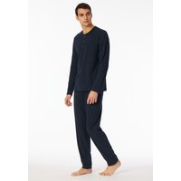 Shirt langarm Knopfleiste nachtblau - Mix+Relax 48 von Schiesser