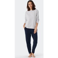 Shirt langarm grau meliert - Mix+Relax 46 von Schiesser