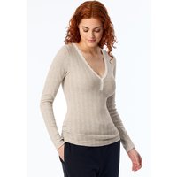 Shirt langarm grau meliert - Revival Agathe 38 von Schiesser Revival