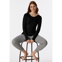 Shirt langarm schwarz- Revival Greta 38 von Schiesser Revival