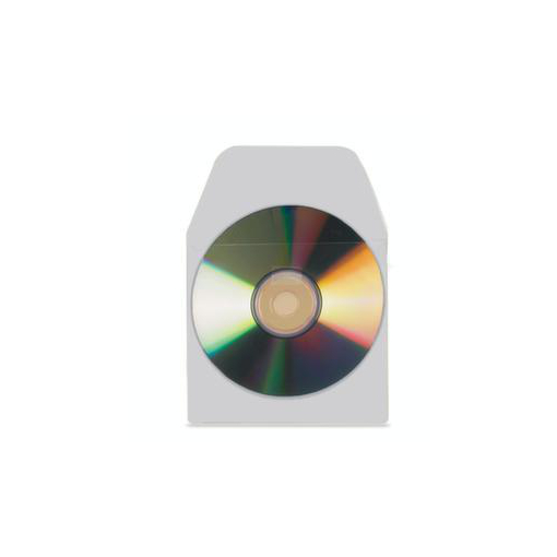 Sichttasche,f. CD/DVD,f. quer,HxB 127x127mm,m. Verschlusslasche