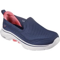 Skechers GO WALK 7 Vina Damen Textil Sneaker in Marineblau/Koralle Skechers GO WALK 7 Vina Damen Textil Sneaker in Marineblau/Koralle