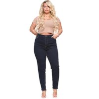 Skinny Fit Curvy Style Stretch Denim Jeans für Damen