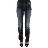 Costume National Damen Blau Baumwolle Slim Fit Bootcut Jeans