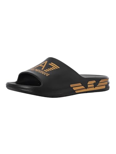 Slipper uomo EA7 Emporio Armani black/ gold US24EA17 XBP008 42 von Emporio Armani