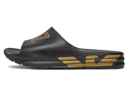 Slipper uomo EA7 Emporio Armani black/ gold US24EA17 XBP008 46 von Emporio Armani