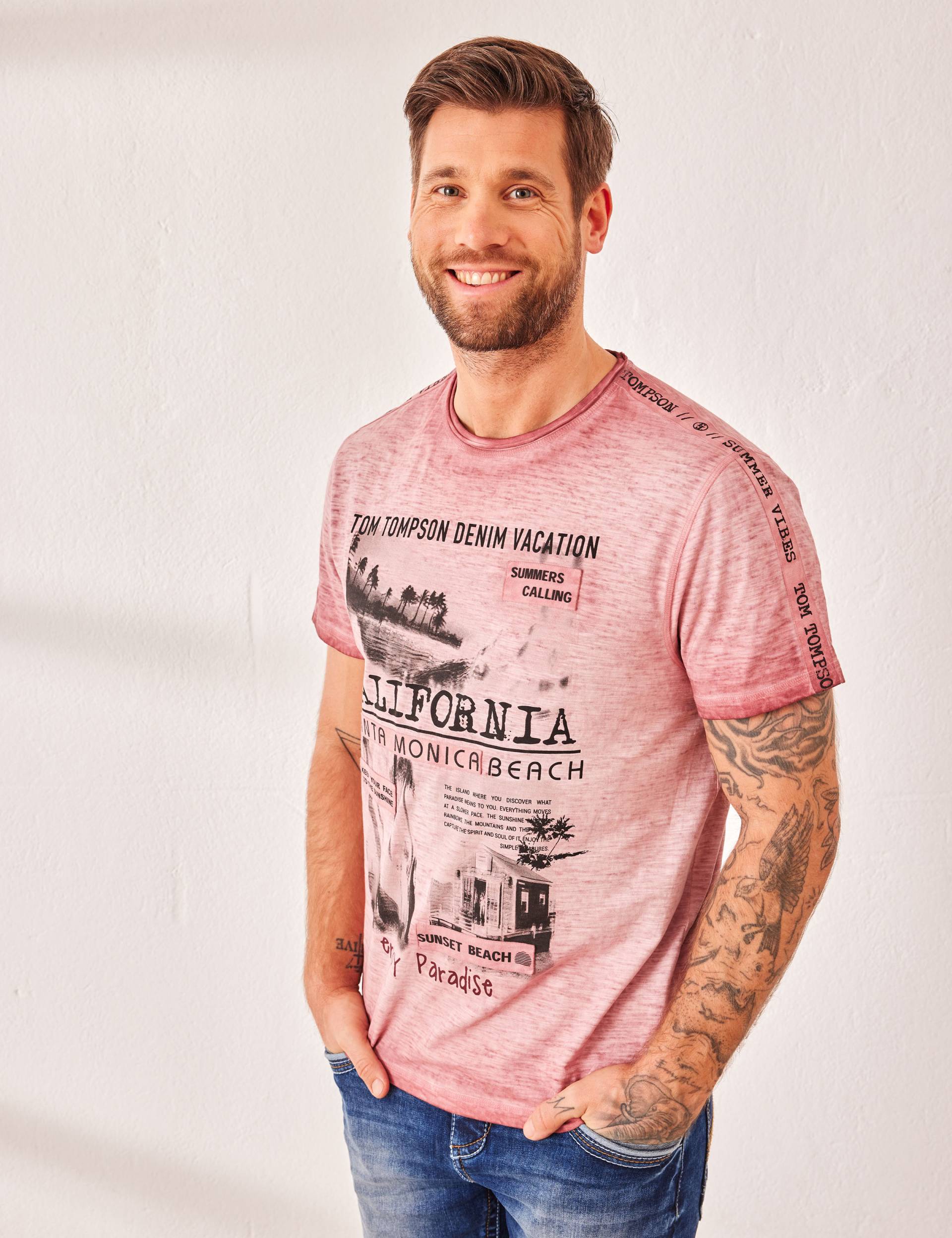 Slub-T-Shirt mit cooler Waschung von Jeans Fritz