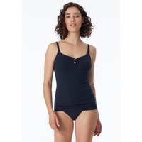 Spaghettitop Feinripp nachtblau - Naturschönheit 36 von Schiesser