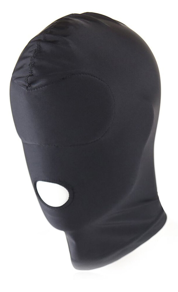 Spandex-Maske mit offenem Mund Schwarz