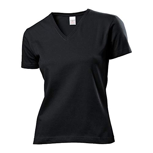 Stedman - Classic V-Neck T-Shirt Women XL,Black Opal von Stedman