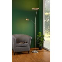 Stehleuchte mit Deckenfluter, Nickel