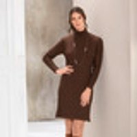 Strick-Kleid in figurnaher Schlupfform Braun Grösse 48 braun Gr. 48 Damen