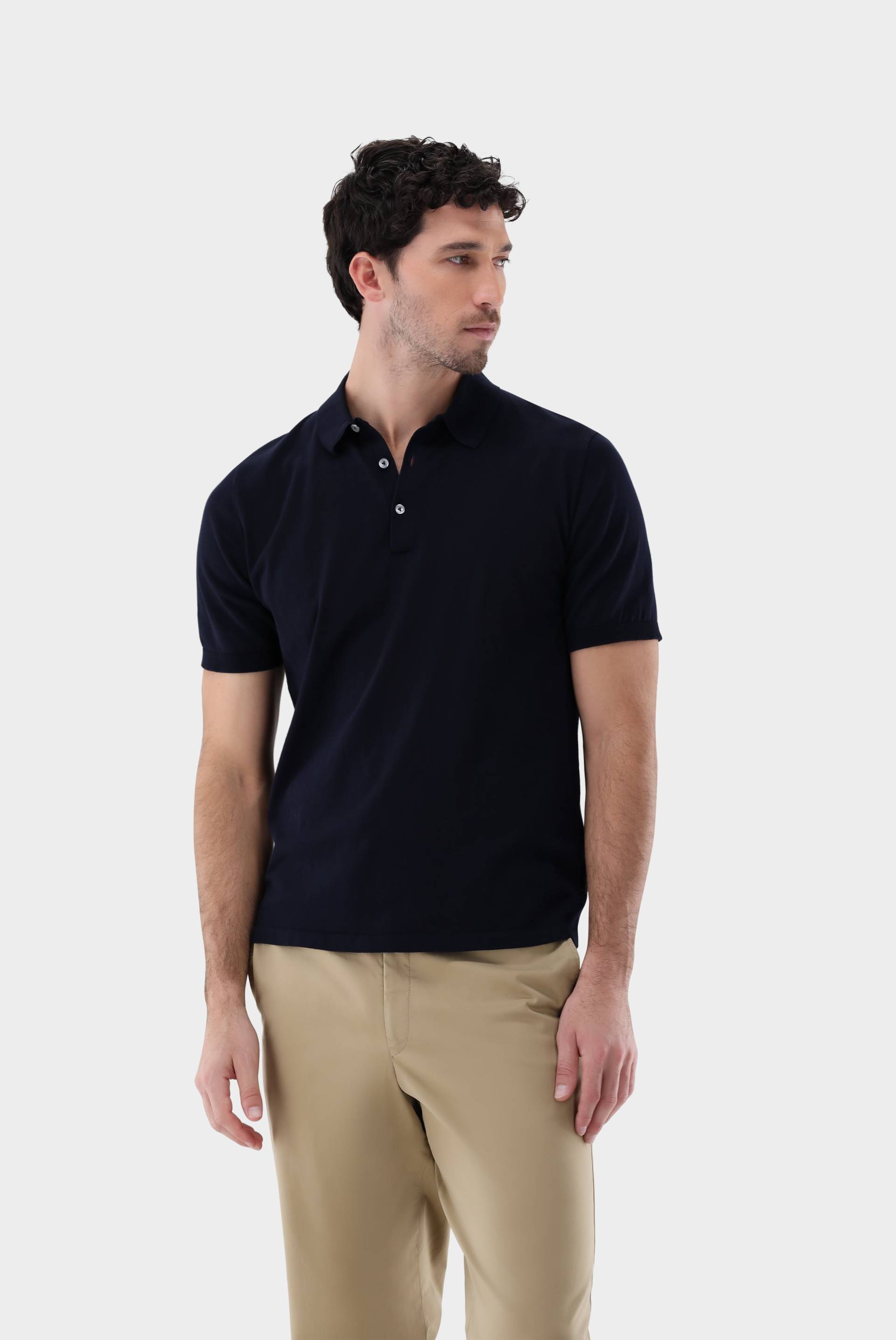 Strick Polo-Shirt aus Air Cotton von van Laack