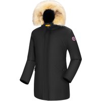 Subprime Parka für Frauen. Der Parka ist aus hochwertigem Polyester gefertigt und hat ein warmes Innenfutter. Ideal für die kalten Wintermonate. Der Pelzkragen ist aus Kunstfell und abnehmbar. Die Jacke verfügt über einen Auf- und Abwärts-Reißverschluss, einfach, wenn Sie auf Ihrem Fahrrad, Moped oder Roller sitzen müssen.  Marke: SubprimeModellname: Parka ChloeKategorie: Damen WintermantelMaterialien: PolyesterFarbe: schwarz