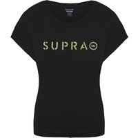 Supra Kurzarm rund Hals schwarze Damen All Caps T-Shirt 192225 010