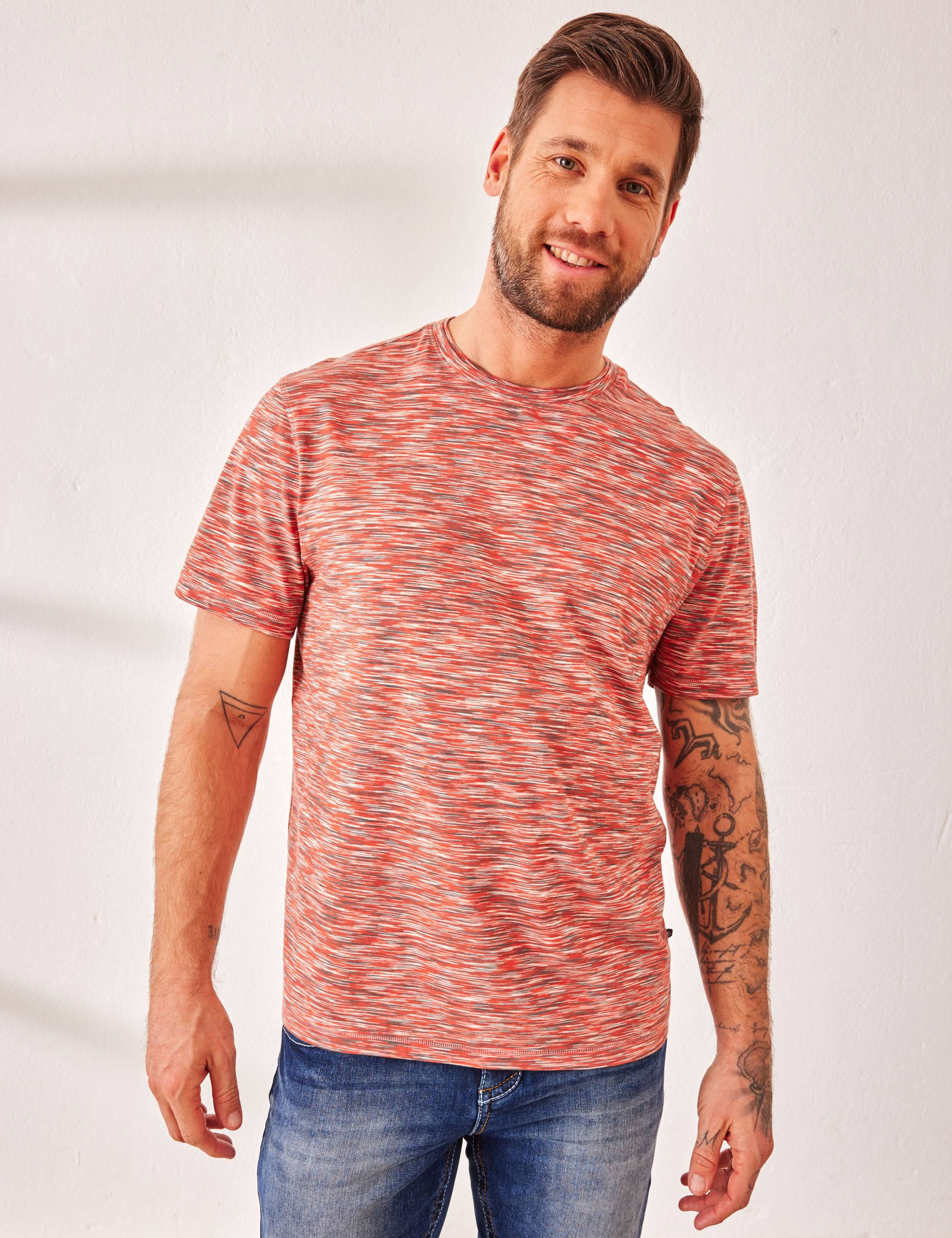 Softes T-Shirt mit Melange-Effekt von Jeans Fritz