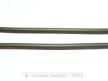 TITANIUM Kautschuk 65 cm mit Silber Karabiner - 3 mm