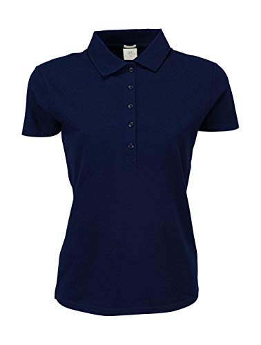 TJ145 Ladies Stretch 5 Button Polohemd Poloshirt L,Navy