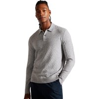 Ted Baker | Herren Langarm-Poloshirt aus Strick - Morar