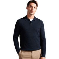Ted Baker | Herren Langarm-Poloshirt aus Strick - Morar