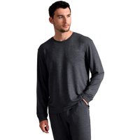 Ted Baker Langarm-Pyjama-Oberteil | Atmungsaktives lässiges Herren-Langarm-T-Shirt - Anthrazit