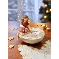 Teelichthalter aus hochwertigem Feinsteingut, Bordeaux Teelichthalter aus hochwertigem Feinsteingut, Bordeaux