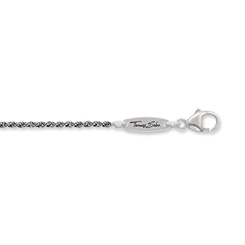 THOMAS SABO Damen Kette gewschwärzt Kordelkette 925 Sterlingsilber KE1348-637-12 von THOMAS SABO