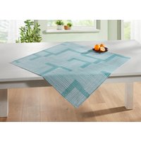 Tischdecke mit Fleckschutz-Ausrüstung, Aqua, Grösse 108 (Tischdecke, 80/ 80 cm)