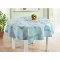 Tischdecke mit Fleckschutz-Ausrüstung, Aqua, Grösse 160 (Tischdecke rund, ø 140 cm)