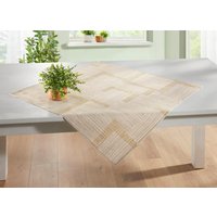 Tischdecke mit Fleckschutz-Ausrüstung, Creme, Grösse 108 (Tischdecke, 80/ 80 cm)