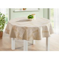 Tischdecke mit Fleckschutz-Ausrüstung, Creme, Grösse 160 (Tischdecke rund, ø 140 cm)