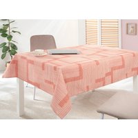 Tischdecke mit Fleckschutz-Ausrüstung, Pfirsich, Grösse 130 (Tischdecke, 130/160 cm)