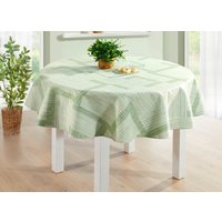 Tischdecke mit Fleckschutz-Ausrüstung, Pistazie, Grösse 160 (Tischdecke rund, ø 140 cm)