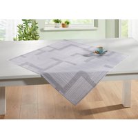 Tischdecke mit Fleckschutz-Ausrüstung, Silber, Grösse 108 (Tischdecke, 80/ 80 cm)