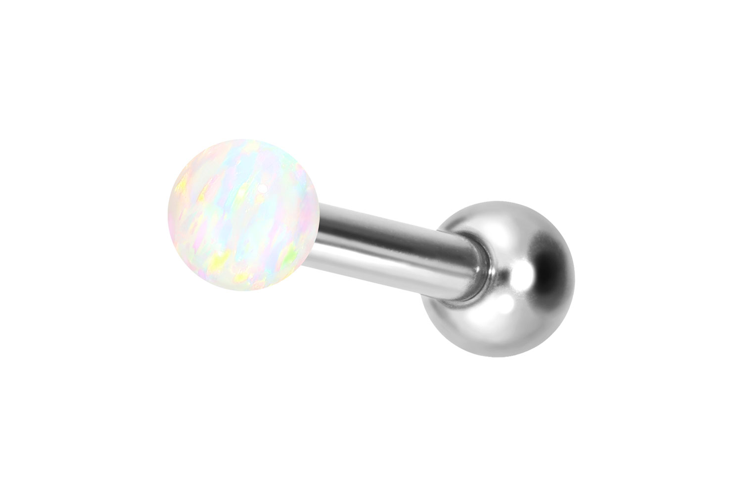 Titan Ohrpiercing mit Innengewinde SYNTHETISCHER OPAL