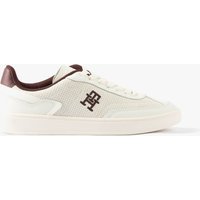 Tommy Hilfiger Th Heritage Sneaker Damen Trainingsschuhe Weiß/Burgunder Samt