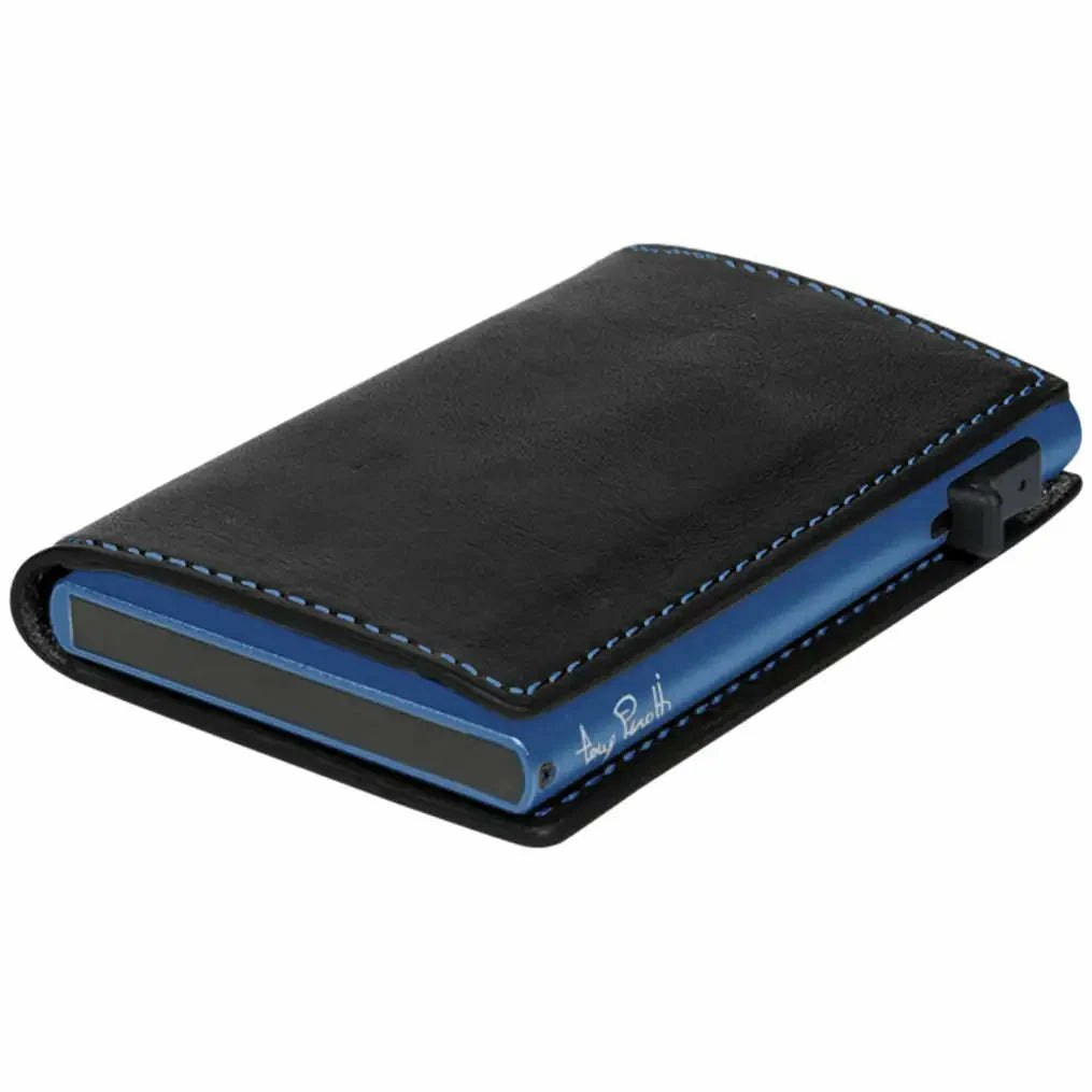 Tony Perotti Furbo Basic Kreditkartenetui 10 cm - Königsblau-Schwarz von Tony Perotti