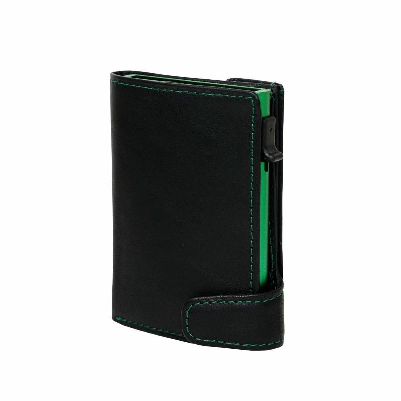 Tony Perotti Furbo Fucheccio Kreditkartenetui 10 cm - Schwarz/Grün von Tony Perotti
