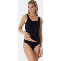 Trägertops 2er-Pack schwarz - Modal Essentials 44 von Schiesser