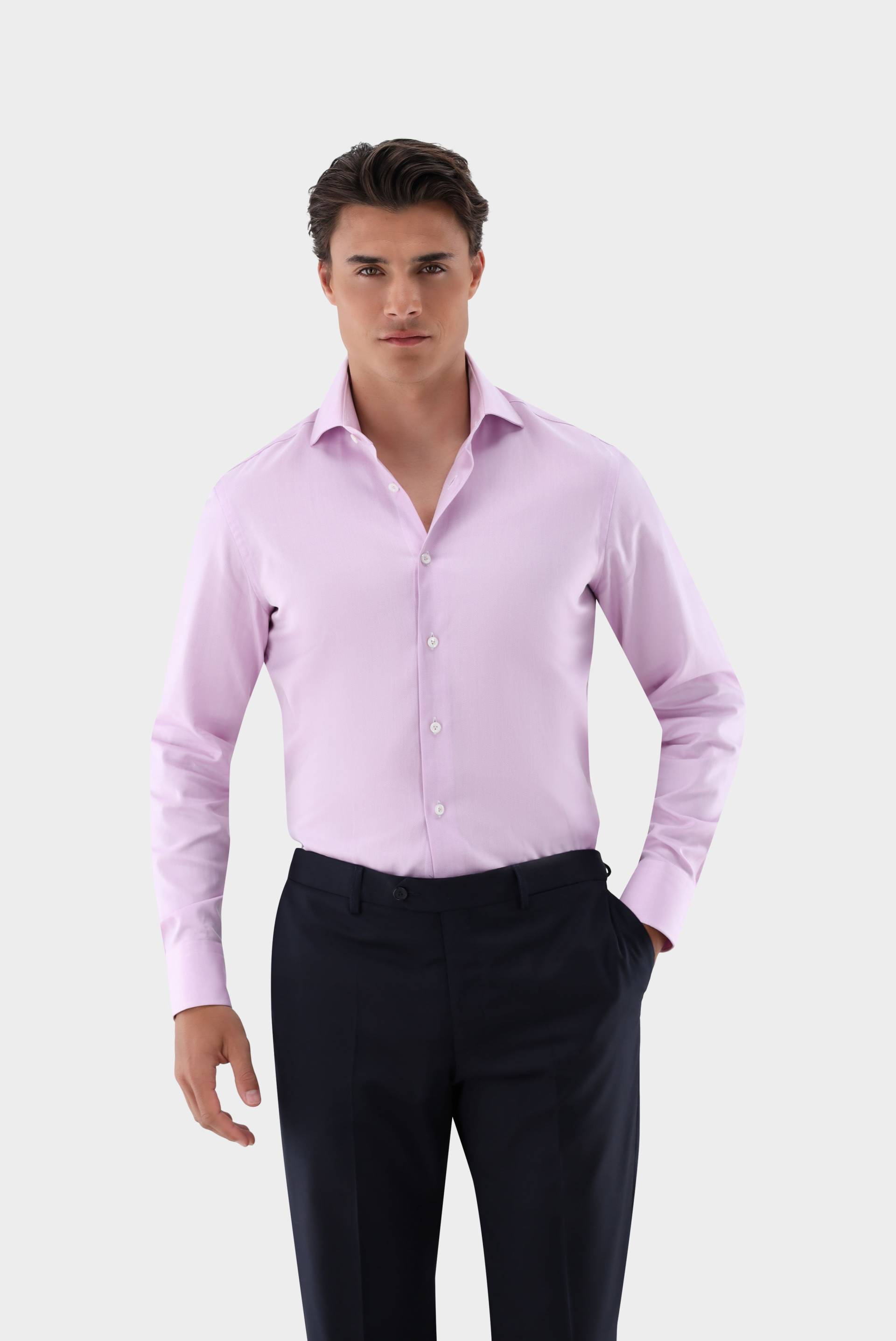 Twill Hemd mit Fischgrat Tailor Fit von van Laack