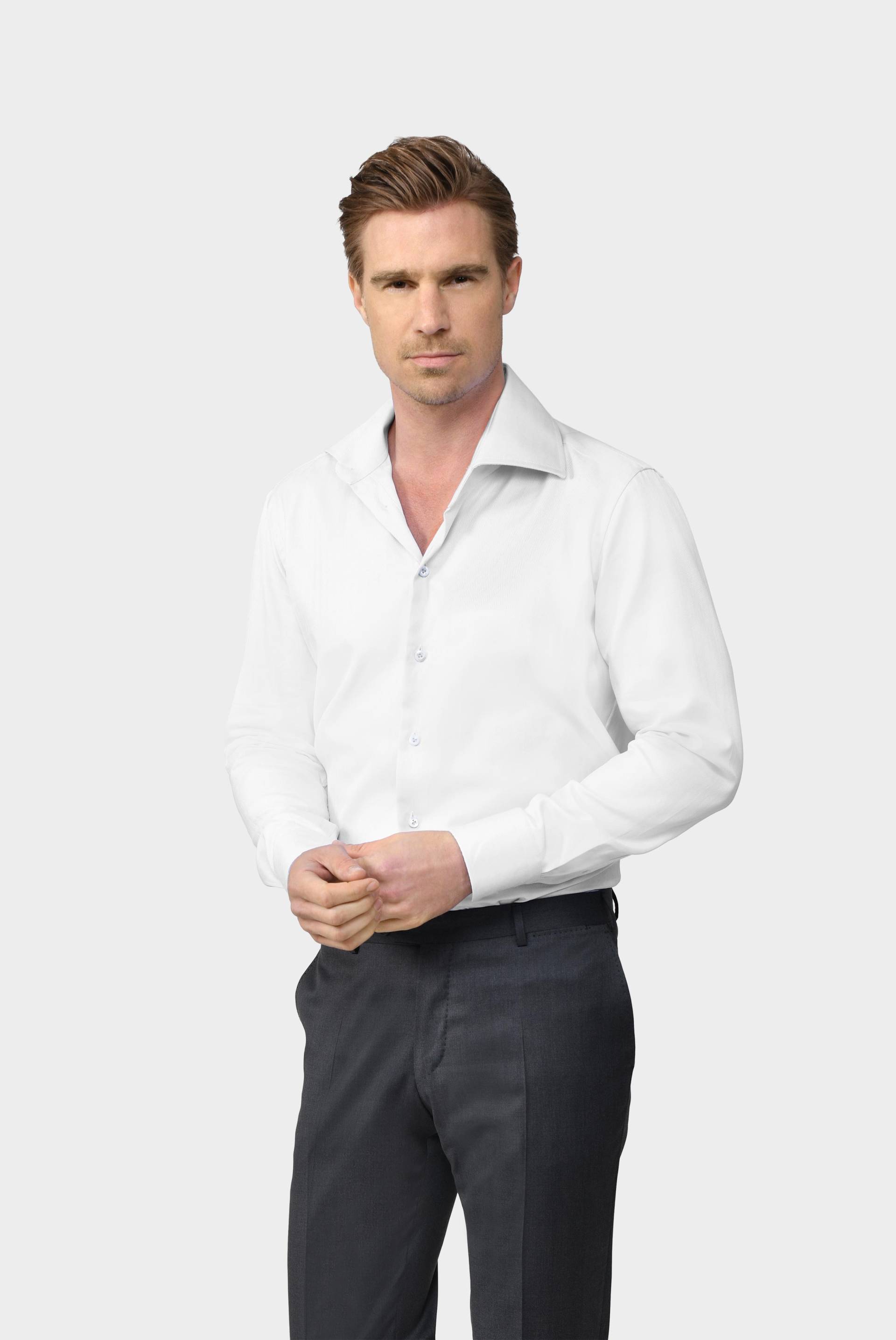 Twill Hemd mit Fischgrat Tailor Fit Twill Hemd mit Fischgrat Tailor Fit von van Laack
