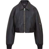 Übergroße Damen-Bomberjacke MA-1 aus Leder Übergroße Damen-Bomberjacke MA-1 aus Leder