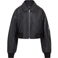Übergroße Damen-Bomberjacke MA-1 aus Leder Übergroße Damen-Bomberjacke MA-1 aus Leder