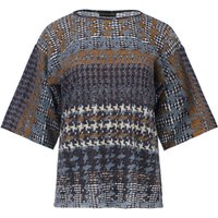 Übergroßes T-Shirt mit Hahnentritt-Strickeffekt