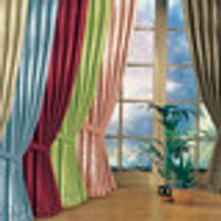 Übervorhänge-Garnitur mit Universalschienenband Grösse 899 (2er-Pack Raffhalter 60 cm) Rot